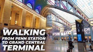 Walking NYC  Penn Station to Times Square amp Grand Central Terminal July 2021 [upl. by Clarisa]