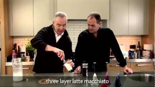 aerolatte  milk frother makes three layer caffè latte macchiato [upl. by Notyrb]