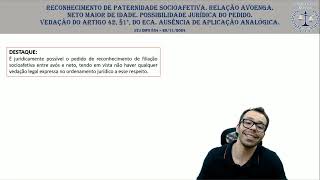 STJ INFO 834 paternidade socioafetiva e adoção [upl. by Irita208]