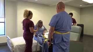 Physical Therapy Transfer Training  How To Transfer From Wheelchair To Bed [upl. by Naryk79]