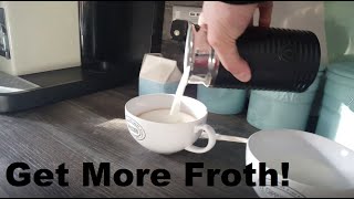 How to Get More Froth from Your Nespresso Coffee Aeroccino  Nespresso tips and help [upl. by Faythe]