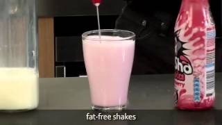 How to make a fat free milkshake using an aerolatte milk frother [upl. by Ettellocin255]