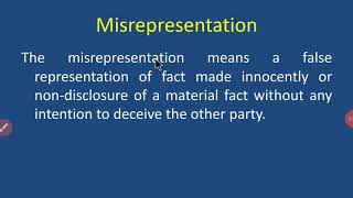 Misrepresentation [upl. by Dirgis]