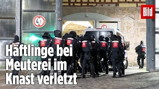 Gefängnismeuterei Polizei stürmt Knast in Thüringen  JVA Untermaßfeld [upl. by Llenyt]